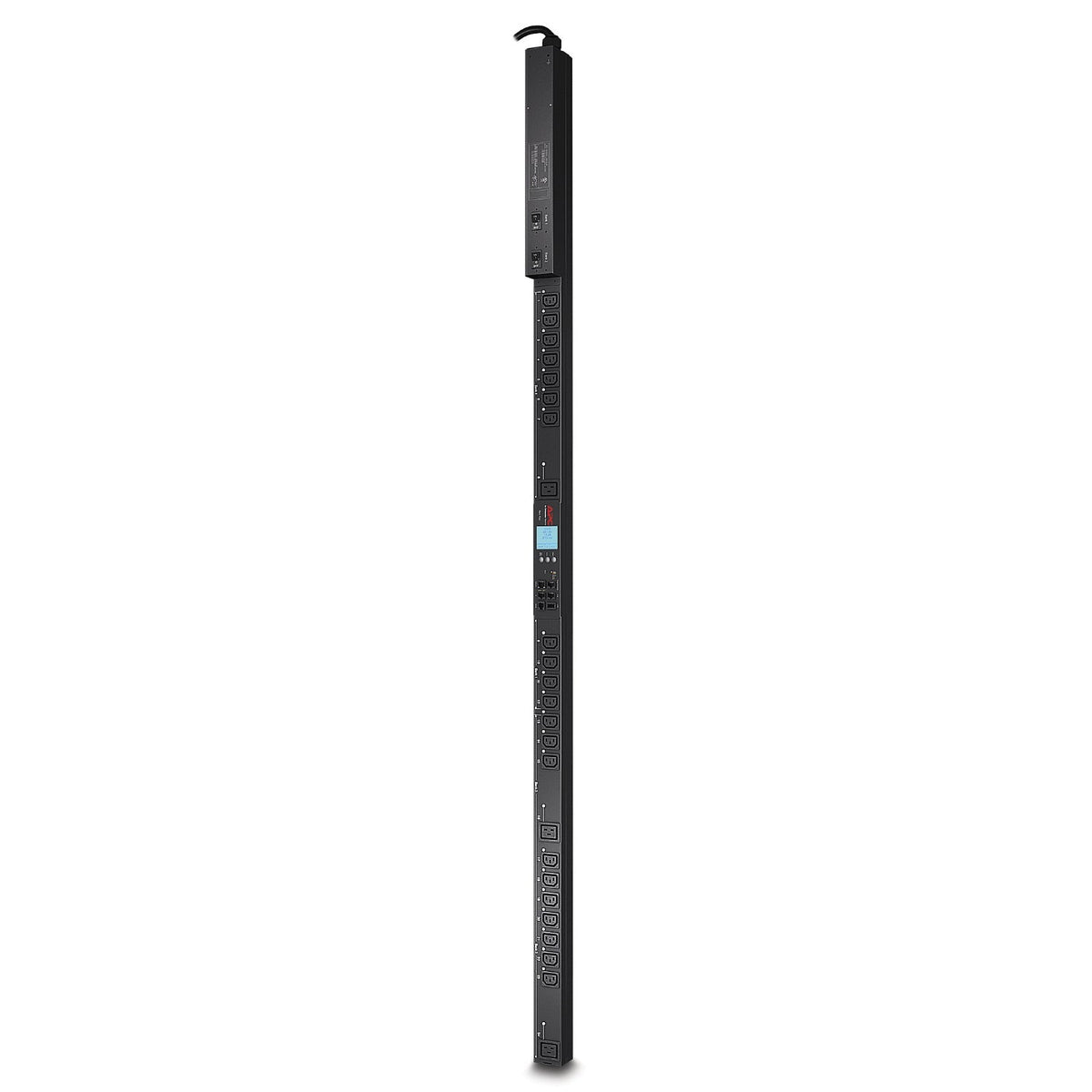 APC AP8641 NetShelter switched rack PDU, a 0U vertical strip with a built-in display and C13 and C19 outlets