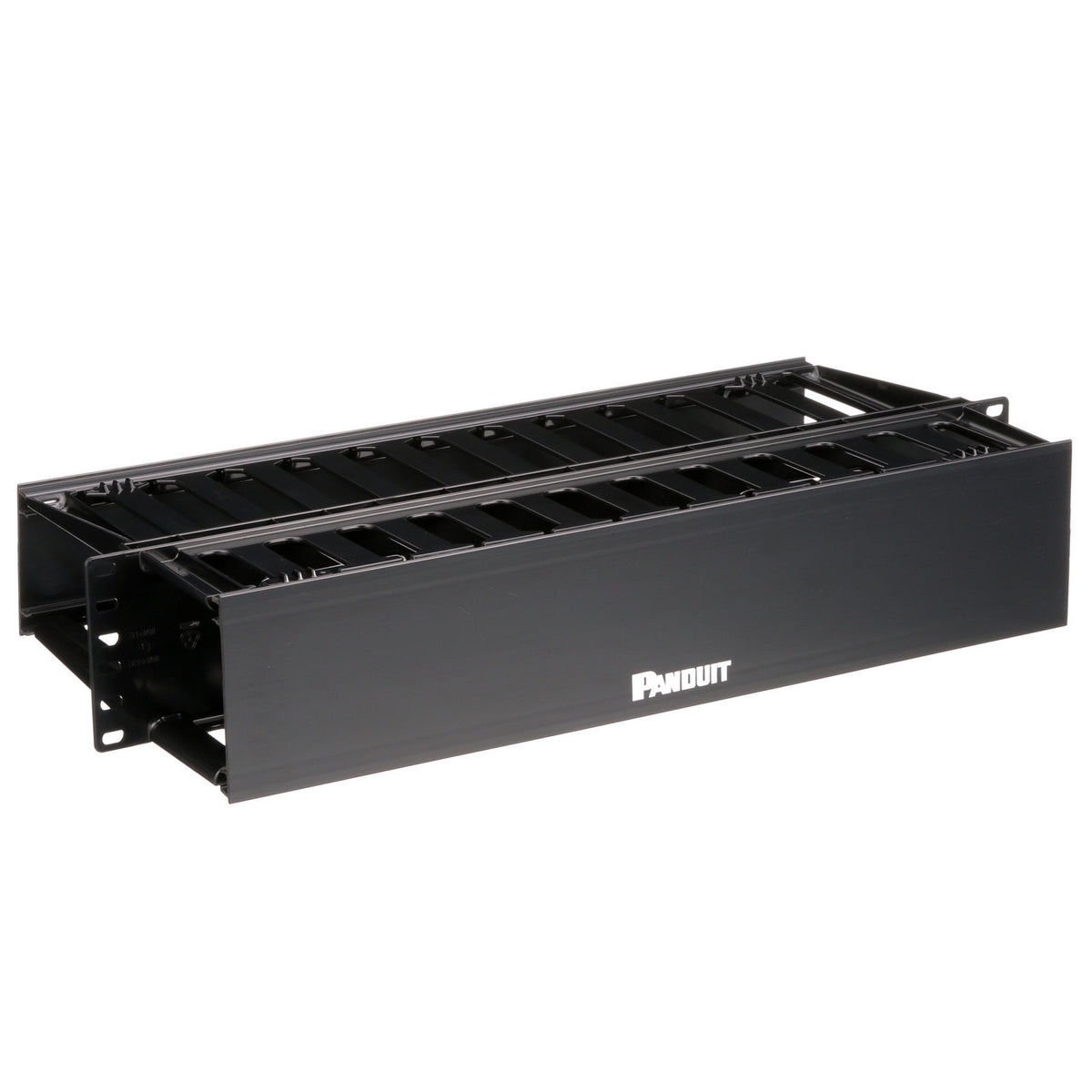 Panduit WMP1E PatchLink Horizontal Cable Manager, 2U Front and Rear — view 2
