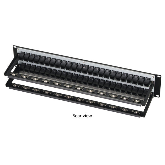 Black Box JPM810A-R2 Cat5e Feed-Through Patch Panel, 2U 48-Port Unshielded — view 2