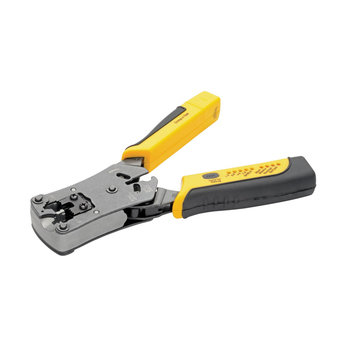 Tripp Lite by Eaton T100-001-TST RJ11/RJ12/RJ45 Wire Crimper with Built-in Cable Tester