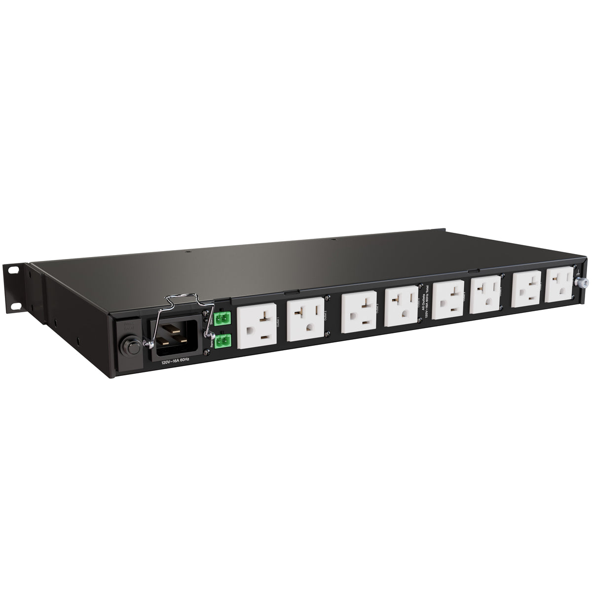 Middle Atlantic PDX-920R-SP NEXSYS Rack PDU with Series Protection, 1U 120V 20A, (9) 5-15R — view 2