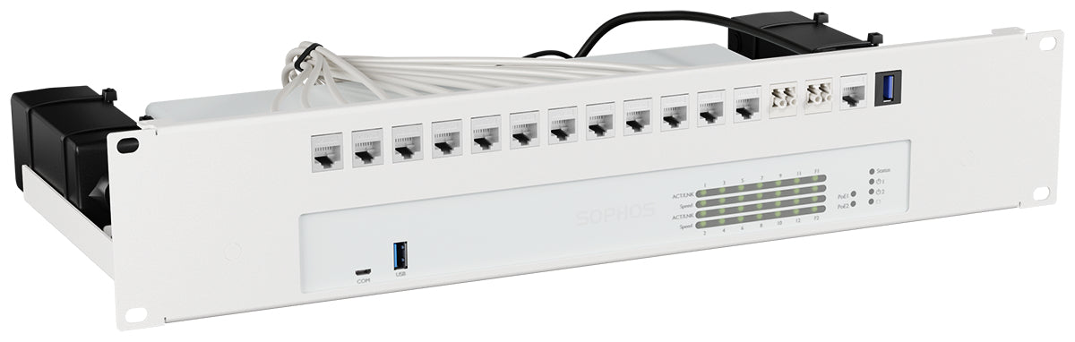 Rackmount.IT RM-SR-T16I Shielded Rack Shelf, 2U, Signal White