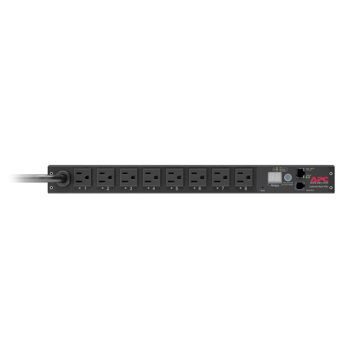 APC AP7900B Switched Rack PDU, 1U 120V 15A, (8) 5-15R