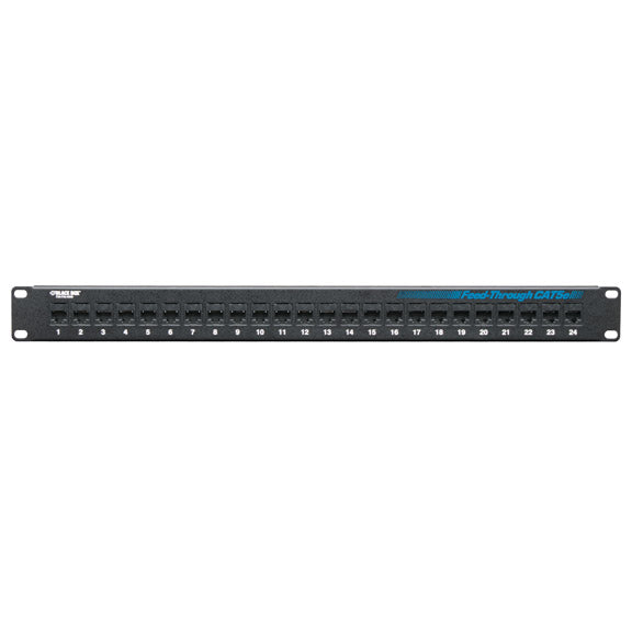 Black Box JPM808A-R2 Cat5e Feed-Through Patch Panel, 1U 24-Port Unshielded