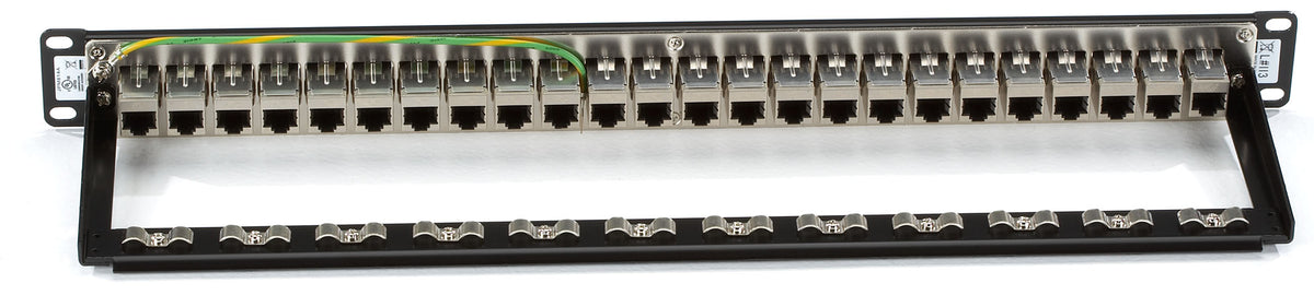 Black Box JPM814A Cat6 Feed-Through Patch Panel, 1U 24-Port Shielded — view 2