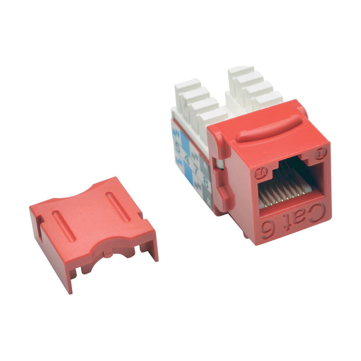 Tripp Lite by Eaton N238-025-RD Cat6/Cat5e 110 Punch Down Keystone Jack, Red, 25-Pack
