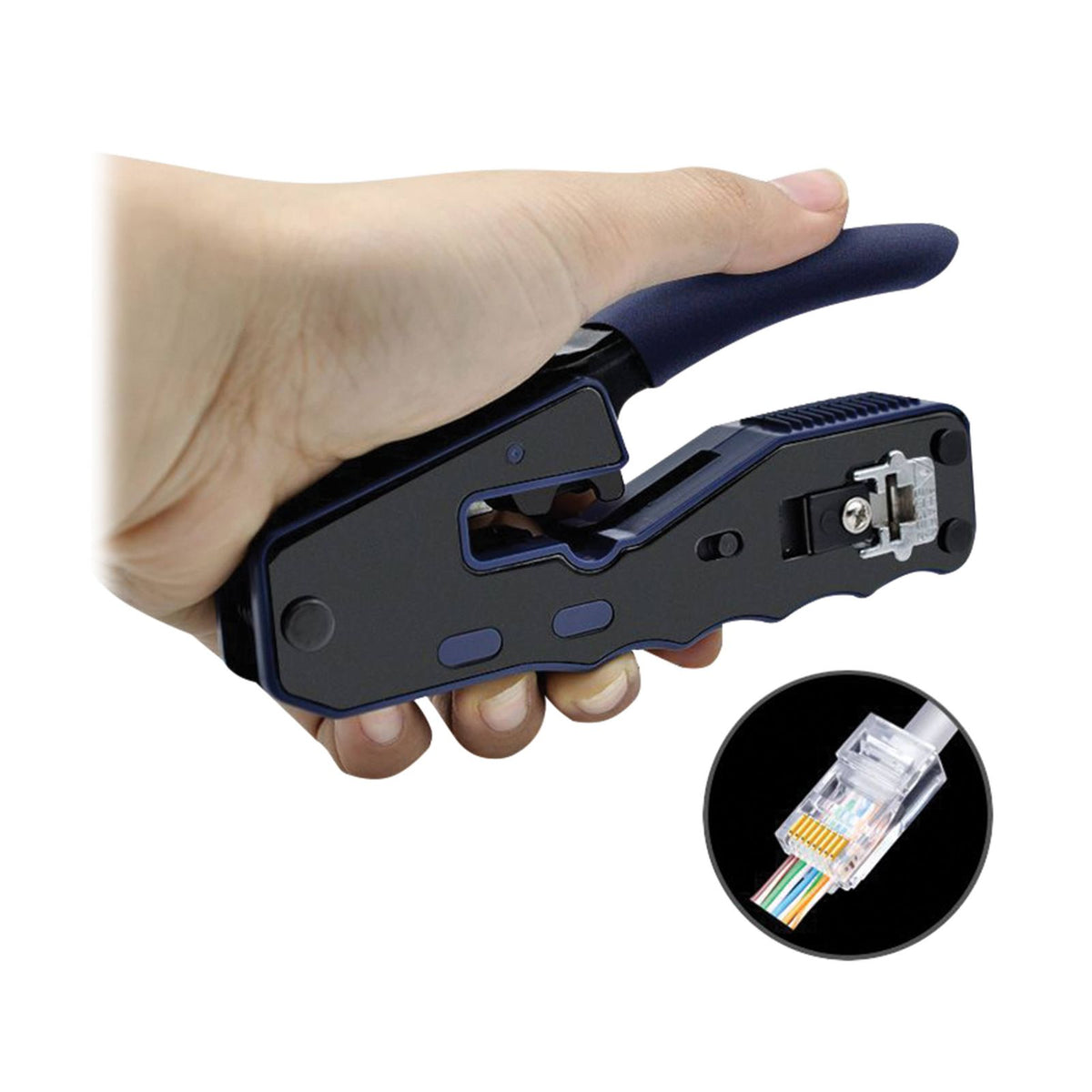 Tripp Lite by Eaton T100-PT1 Crimping Tool with Cable Stripper for Pass-Through RJ45 Plugs — view 2