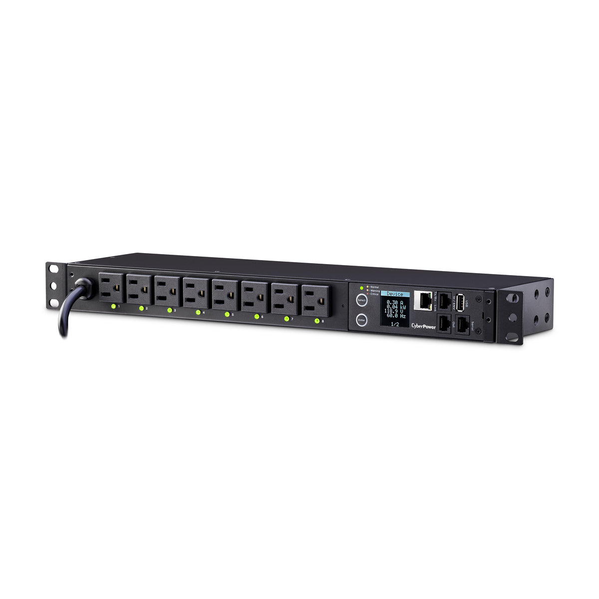 CyberPower PDU41001 Switched Rack PDU, 1U 120V 15A, (8) 5-15R — view 3